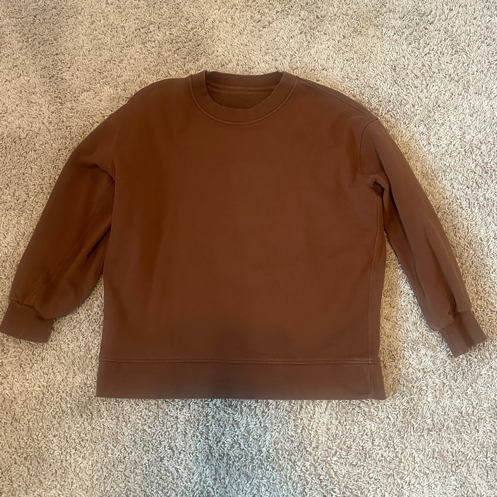Lululemon Perfectly Oversized Crew - Dark Brown - size 4